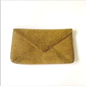 Vintage Walborg Gold Beaded Clutch Purse